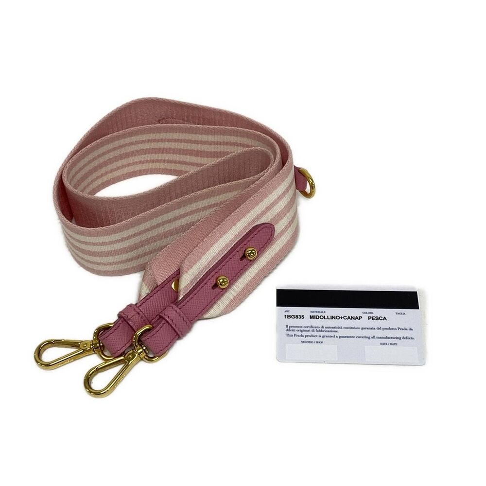Prada Handbag 1BG835 Pink Rattan Canvas - Picture 8 of 8